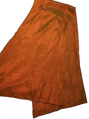 Brown Orange Gold Iridescent Scarf Wrap 75  X 21.5  Infinity Scarf • $5