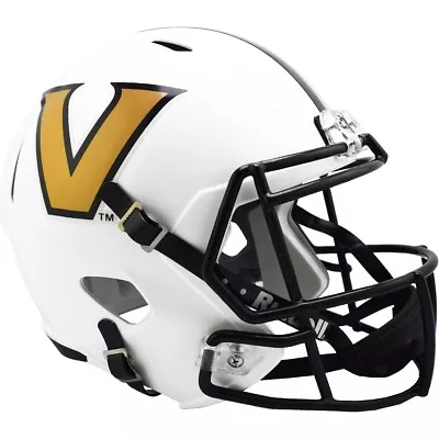 Vanderbilt Commodores White SPEED Riddell Full Size Replica Football Helmet • $152.95