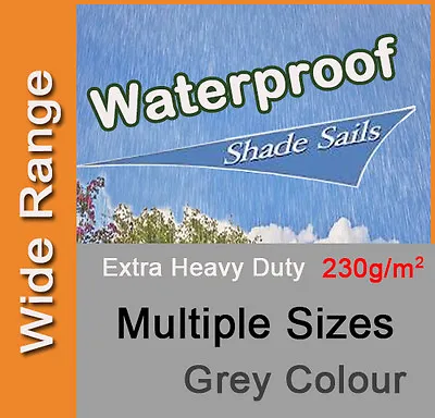 $92.90 • Buy Heavy Duty Waterproof Water Proof Shade Sail Grey Gray Triangle Square Rectangle