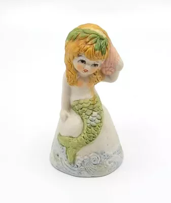 Vintage 1979 Mermaid Bell Jasco Adorabelle Bisque Porcelain • $14.99