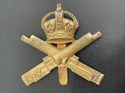 Original British Army WWI Era Machine Gun Corps Brass Cap Badge • £29.49