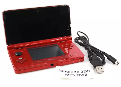 Genuine Official Nintendo 3DS [Red] + USB Charging Cable • $199.95