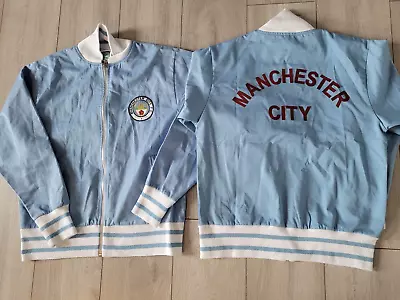 Manchester City Score Draw Football Retro Zip Up Jacket • £14.99