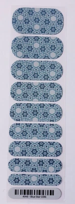 $4 • Buy Jamberry Nail Wrap Half Sheet Blue Star Retired January 2017