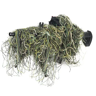3D Camouflage Rifle Gun Wrap Cover Woodland Forest Ghillie Suit Hunting • £8.99