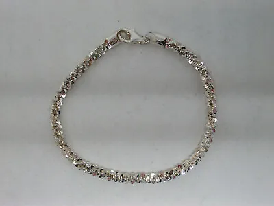 Milor Italy Sterling Silver Popcorn Chain Bracelet 8  • $20
