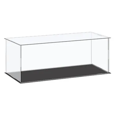 Acrylic Display Case Plastic Box Cube Storage Box Clear 41x16x15.5cm • £23.35