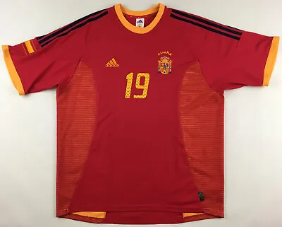 Spain España #19 Xavi 2002 World Cup Home Nike Shirt Camiseta Jersey Vintage 2XL • $149.99