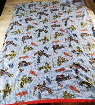 Fleece Transformer Bumble Bee And Optimus Fleece Handmade Throw 47 X 38 Blanket  • $14.99