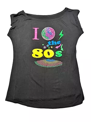 I LOVE The 80s T-Shirt Size Medium Womens Stretch Top Vintage Party Fancy Dress • $12.44