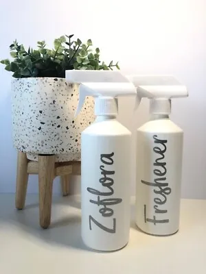 £8.99 • Buy Mrs Hinch Set Of 2 Zoflora Freshener Personalised Cleaning Spray Bottles Silver