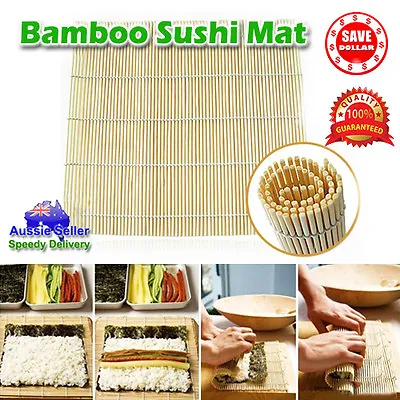 $4.90 • Buy Bamboo Sushi Mat Onigiri Rice Roller Maker Tool DIY Kit Mold Kitchen Hand Roll
