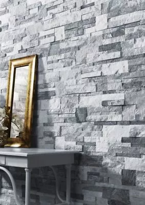 Ice Grey & White Quartz 3D Split Face Wall Tiles Shmox - Sparkly  FREE SHIPPING! • £224.99