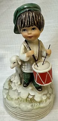 Vintage 1973 Gorham Fran Mar Moppets 7” Little Drummer Boy Musical Figurine • $9.95