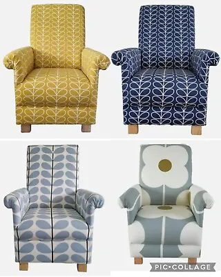 Orla Kiely Fabric Adult Chair Armchair Accent Two Stem Multi Bedroom Nursery New • £249.95