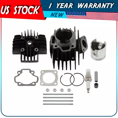 ✔Cylinder Piston Gasket Stud Top End Kit For Yamaha PW50 1981-2009 60cc Big Bore • $44.69