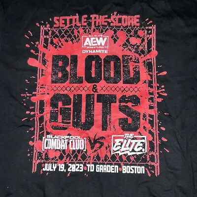 Blood & Guts (BCC Vs. The Elite) TD Garden Boston - Black XL Botched Tee. AEW. • $23.32