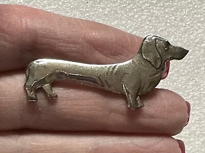 Vintage Sterling Silver Danecraft Dachshund Dog Pin • $28