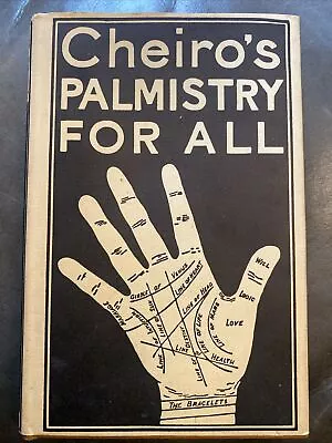 Cheiros Palmistry For All 1916 Hardcover W/DJ G.P. Putnam's Sons Vintage Occult • $85