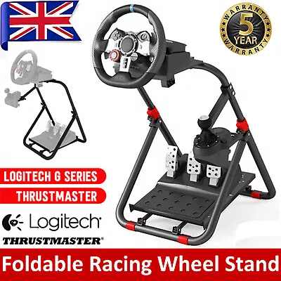 Racing Steering Wheel Stand Logitech G920 G29 Thrustmaster PS5 PC Xbox Foldable • £64.89