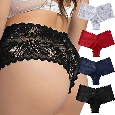 Long Boy Shorts Underwear For Women Cotton Womens Plus Size Underwear Sexy Lace • $25.22