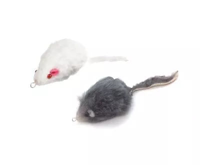 Fur Mouse Teaser Wand Cat Toy Refill Teaser Attachement - Rattle Sound • $11.99