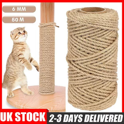 Natural Sisal Rope Cat Cats Scratching Post Claw Control Toys Crafts Pets Animal • £13.89
