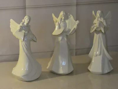 Mikasa Set Of 3 Holy Night Nativity Angel Figurines Fine Porcelain Christmas • $59.99