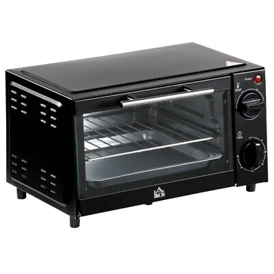 Mini Oven 9L Countertop Electric Toaster Oven W/ Adjustable Temperature Timer • £36.99