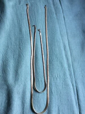 £1.99 • Buy Bundle X 2 Heavy Gold Tone Flat Snake Chains