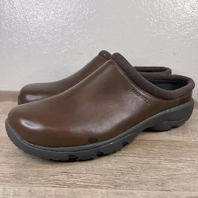 Merrell Encore Rexton Mens Size 15 Brown Leather Slide Chill AC+ Clog Shoes • $40