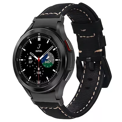 Leather Band Strap For Samsung Galaxy Watch 6 40/44mm Classic 43/47mm Quick Fit • $17.99