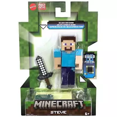 $17.95 • Buy Minecraft Build-A-Portal Steve Figure Steve