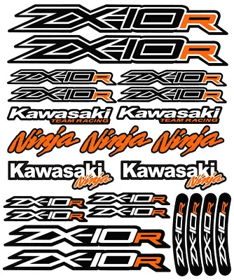 £11.76 • Buy ZX-10R Ninja Motorcycle Racing Decals Stickers Set ZX10R ZXR ORANGE