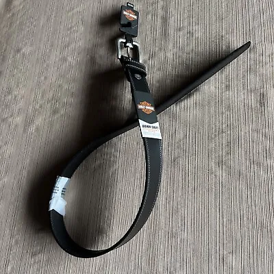 Harley Davidson Downshift Black Leather Belt Interchange Buckle Men’s 32/34 NWT • $29.99