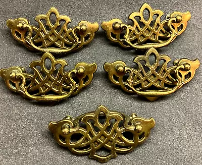 Vintage 1992 Lot Of 5 KBC 2 K1373  Dresser Drawer Handle Pull 3” Centers Brass • $18.25