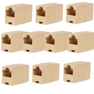 $3.89 • Buy 10Pcs RJ45 Female-Female Network Ethernet LAN Connector Adapter Coupler Extender