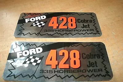 Ford 428cj 428 Cobra Jet 335 Horsepower Valve Cover Decals Shelby Mustang Fairla • $16.99