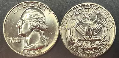 1958-D Washington Quarter Silver US Coin  Uncirculated Choose Quantity • $8.95