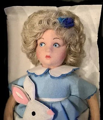 Vintage Lenci BETTINA Felt Doll & Bunny - Original Box & Papers - 13” • $59.99