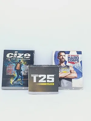 Focus T25 DVD Set Alpha + Beta Cize 22 Minute Hard Corps + Extras Workout Lot • $23.82
