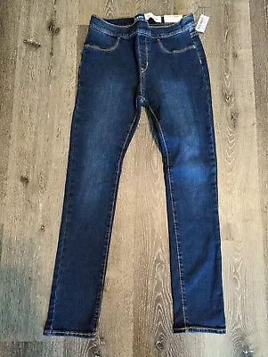 Old Navy Girls Skinny Built-In Tough Pull-On Jeans Size XL (14-16) Dark Wash • $10.54