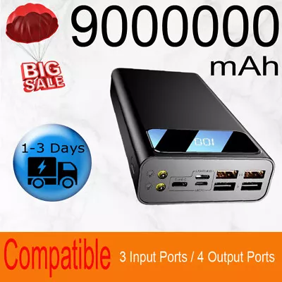 9000000mAh Power Bank Large Capacity Fast Charger Supply Battery Portable  4USB • £4.99