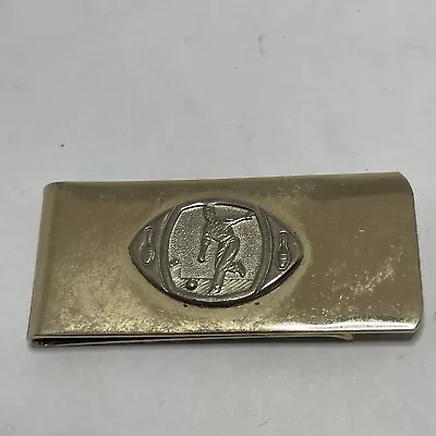 Vintage Money Clip With Bowling Man With Pins Gold Tone  • $9.99