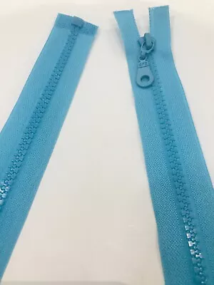 £4.75 • Buy Turquoise Colour Nylon Zip Zipper 3  To 28  Open End Chunky /heavy Duty  Zip 