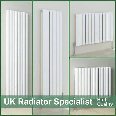 Designer Radiator Vertical Horizontal White Flat Panel Oval Column UK Rads New • £50.99