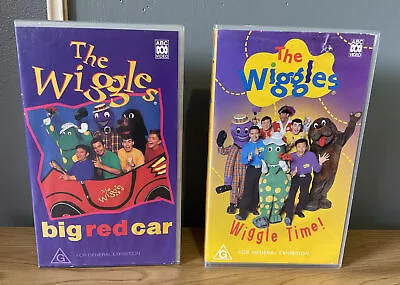 VHS THE WIGGLES - Big Red Car (1995) Wiggle Time (1998) - PAL - Original Line-up • $29