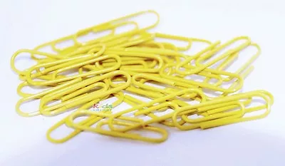 200 Coloured Paper Clips 28mm Yellow • £2.99