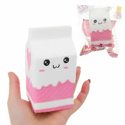 $12.85 • Buy Soft Milk Carton Phone Strap S Quishy Slow Rising Stress Reliever Bread Kids Toy