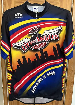 Voler USA City Of Angels 3/4 Zip Back Pockets Multicolor Size XL Cycling Jersey • $19